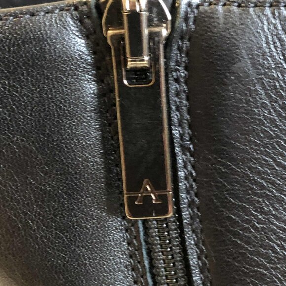 AQUATALIA Italy Fuoco Black Leather Ankle Boot 7.5 MSRP $495 - Picture 8 of 10